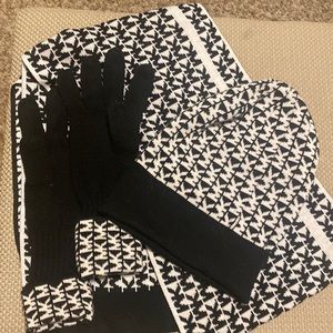 Michael Kors scarf hat and gloves set